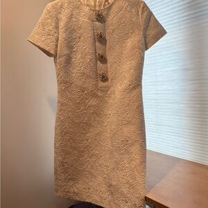 Michael Kors Collection Cream Textured Mini Dress